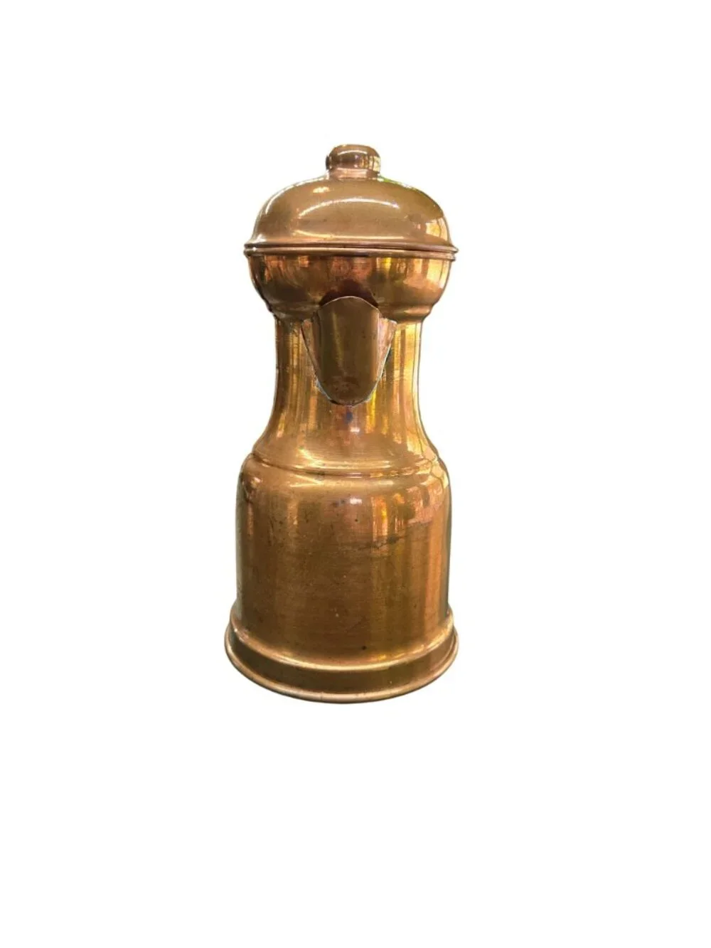 Vintage Handmade Copper Pitcher Brass Handle - 8 Inches Tall - Made In Turkey